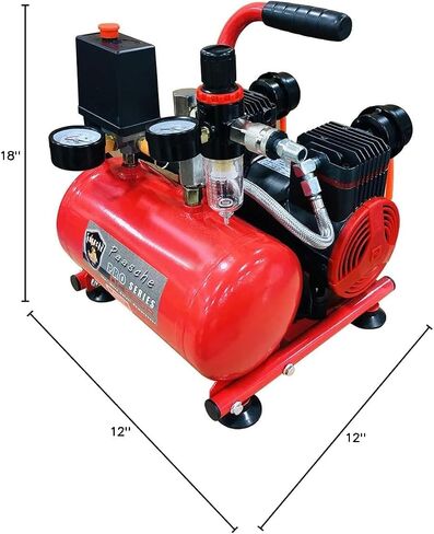 Paasche Airbrush Compressor with Tank and Regulator | With Tank, With Regulator in Kuwait