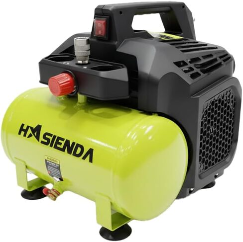 2 Gallon Quiet Air Compressor, Touch-Safe Fully Encased Design with Ergonomic Handle, Lightweight & Oil-Free for Home Use, Auto Care, Painting & Woodworking in Kuwait