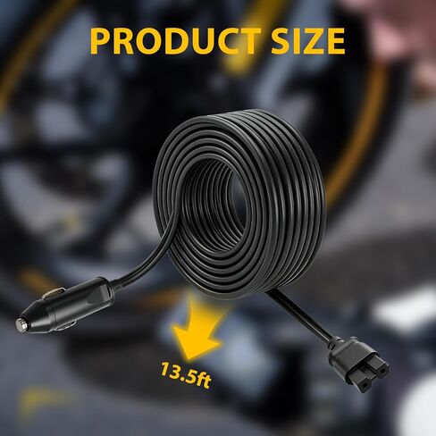 12V DC Power Cord N506585, Car Charger Cable Compatible with Dewalt 20V MAX Tire Inflator DCC020IB Type 1/2, DCC020IB-CA Air Compressor, Vehicle Cigarette Lighter Power Supply Charging Plug Cord in Kuwait