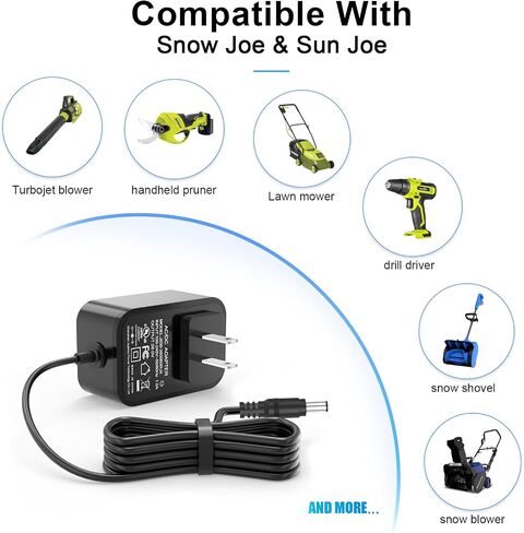 24V Charger for Snow Joe & Sun Joe 24V IBAT24 and 24VBAT Series Batteries | Compatible with 24VBAT 24VBAT-LTE 24VBAT-LT 24VBAT-XR 24VBAT-LTW IBAT24-LTE IBAT24-LT IBAT24-XR Power Supply in Kuwait