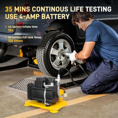 Cordless Air Compressor for Dewalt 20V Battery,Lightweight, Ultra Quiet, Max 116 PSI Pressure, Oil-Free, 0.26 Gallon Tank,65 dB Noise Level Portable Air Compressor, for Brad and Roofing Nailers in Kuwait
