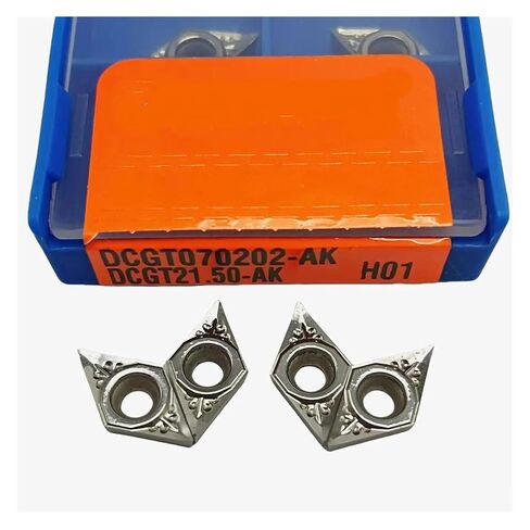 High Toughness Turning Blade Machine Accessories 10PCS DCGT070202 DCGT070204 DCGT070208-AK H01 Hard Alloy External Turning Tools Use for Aluminum Tool(DCGT070202-AK H01) in Kuwait