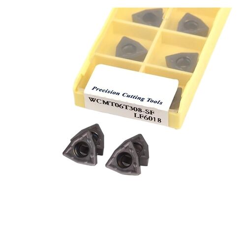 High Toughness Turning Blade Machine Accessories 10PCS WCMT06T308-SF LF6018 External Turning Tool Drill Hard Alloy Blade Applies to Stainless Steel in Kuwait