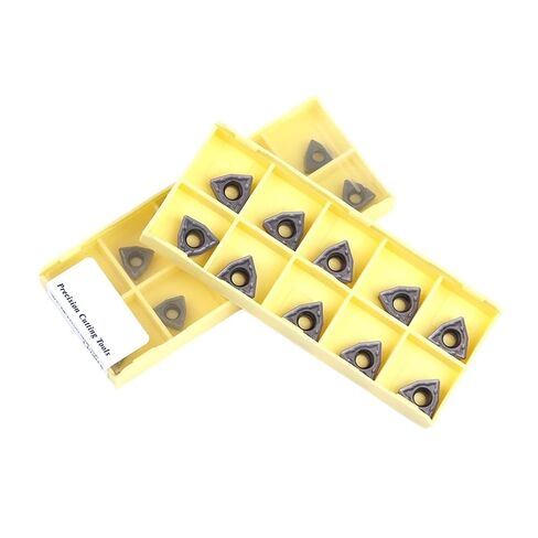 High Toughness Turning Blade Machine Accessories 10PCS WCMT06T308-SF LF6018 External Turning Tool Drill Hard Alloy Blade Applies to Stainless Steel in Kuwait