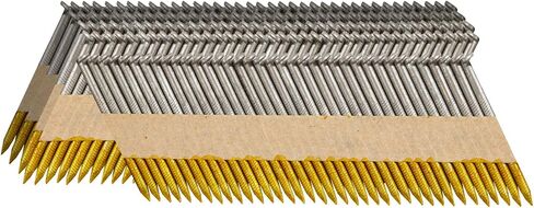 D Head 30-34 Degree Framing Nails 3-1/2" x .131" Smooth Shank 1000 PCS | Hot Dipped Galvanized Paper Tape Strip Nails fit Pneumatic & Electric 30-34° Framing Nailers for Various Building Works in Kuwait