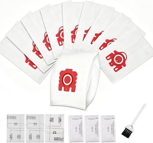 3D AirClean Dust Bags Replacement for Miele FJM Vacuum, Compatible with Compact C2 C1 Complete C1 S241 S290 S300i S500 S700 S4 S6 Series, 10 Pack with 3 Motor Filters & 3 AirClean Filters in Kuwait