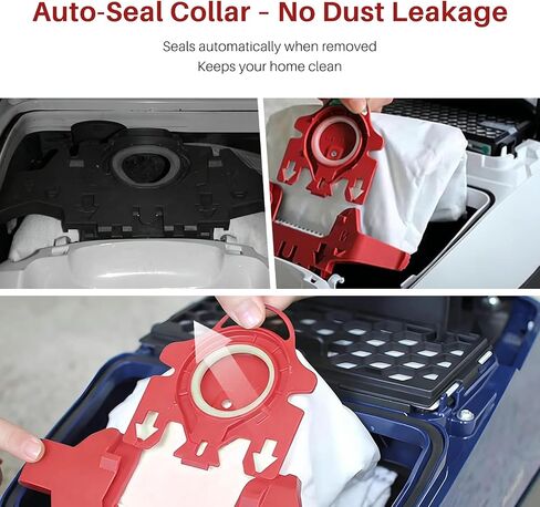 3D AirClean Dust Bags Replacement for Miele FJM Vacuum, Compatible with Compact C2 C1 Complete C1 S241 S290 S300i S500 S700 S4 S6 Series, 10 Pack with 3 Motor Filters & 3 AirClean Filters in Kuwait