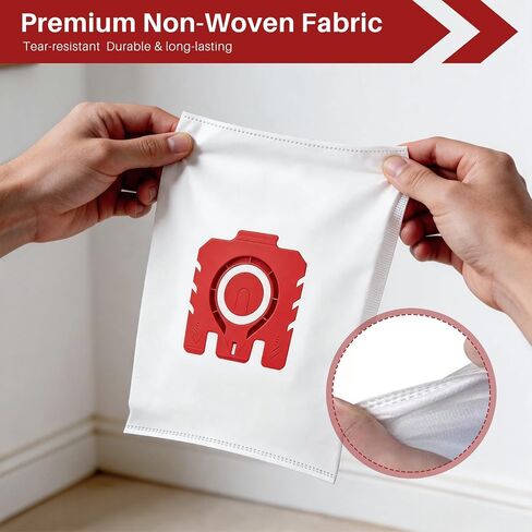 3D AirClean Dust Bags Replacement for Miele FJM Vacuum, Compatible with Compact C2 C1 Complete C1 S241 S290 S300i S500 S700 S4 S6 Series, 10 Pack with 3 Motor Filters & 3 AirClean Filters in Kuwait