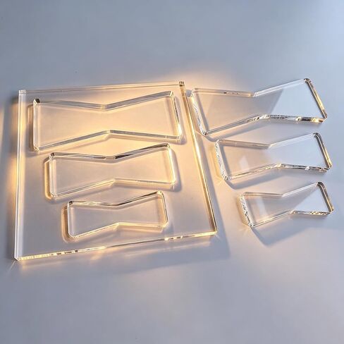Bow Router Template Set Clear Acrylic Woodworking Multi Size Guide Jig (Transparent) in Kuwait