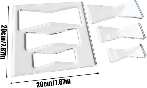 Bow Router Template Set Clear Acrylic Woodworking Multi Size Guide Jig (Transparent) in Kuwait
