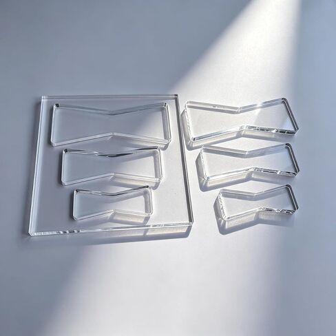 Bow Router Template Set Clear Acrylic Woodworking Multi Size Guide Jig (Transparent) in Kuwait