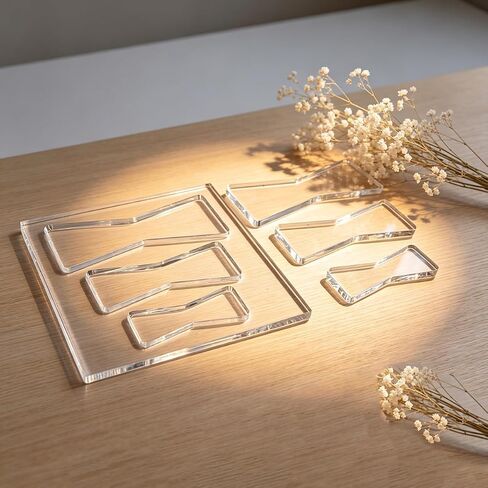 Bow Router Template Set Clear Acrylic Woodworking Multi Size Guide Jig (Transparent) in Kuwait