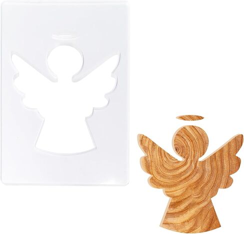 Acrylic Angel Shape Router Templates for Holiday Woodworking Carving Decorative Holiday Craft Kit DIY Gift Ideas Season Woodworking in Kuwait