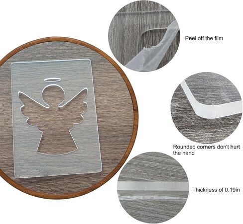 Acrylic Angel Shape Router Templates for Holiday Woodworking Carving Decorative Holiday Craft Kit DIY Gift Ideas Season Woodworking in Kuwait