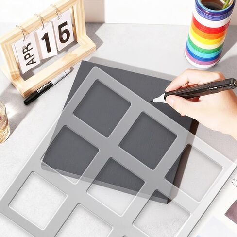 3Pcs Acrylic Tic Tac Toe Template Acrylic Transparent Router Inlay Template for Making Wooden Classic Board Game in Kuwait