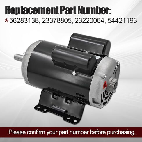 23378805 54421193 Air Compressor Motor Fits for Ingersoll Rand | Single Phase 5HP 3450 RPM 184T Frame 208-230V in Kuwait