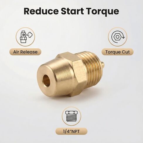 Air Compressor Cold Start Valve, 1/4" NPT Male, 25 PSI, 2 Pack | Brass in Kuwait