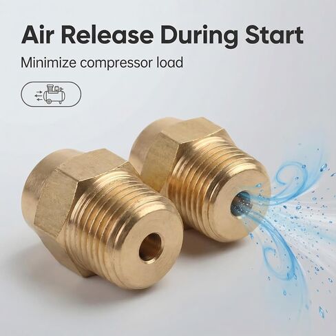 Air Compressor Cold Start Valve, 1/4" NPT Male, 25 PSI, 2 Pack | Brass in Kuwait