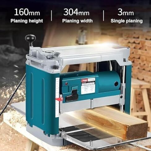 Automatic Single-Sided High-Power Benchtop Planer/Thicknesser for Home Use, Small Woodworking Planer/Thicknesser All-in-One Machine in Kuwait