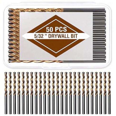 25 Pcs Drywall Cutting Bit, 5/32 Inch Spiral Rotary Cut Out Bits, High Speed Steel Guide Point Drywall Router Bits for Drywall and Gypsum Board, Outlet Boxes and Wall Openings, Door Openings in Kuwait