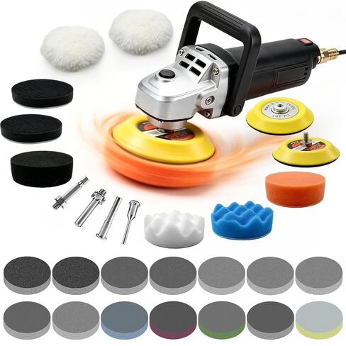 Wet Dry Sanding Discs Polishing Kit 3 Inch 154PCS Hook and Loop Pads | Headlight Restoration Kit, Grit 60 80 150 180 240 400 600 800 1000 1500 2000 3000 5000 10000 with 1/4" 1/8" Shank for Drill in Kuwait