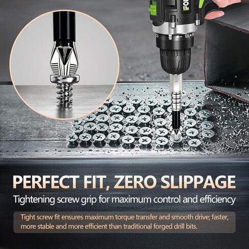 High Magnetic Screwdriver Drill Bit Set-10Pcs Fixion Tools K5 Non-Slip Bit | Magnetic K5 Impact Resistant Bit, Non-Slip 2 Phillips Driver Bits with Adjustable Positioning Bit for Home Improvement in Kuwait