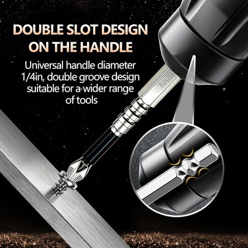 High Magnetic Screwdriver Drill Bit Set-10Pcs Fixion Tools K5 Non-Slip Bit | Magnetic K5 Impact Resistant Bit, Non-Slip 2 Phillips Driver Bits with Adjustable Positioning Bit for Home Improvement in Kuwait