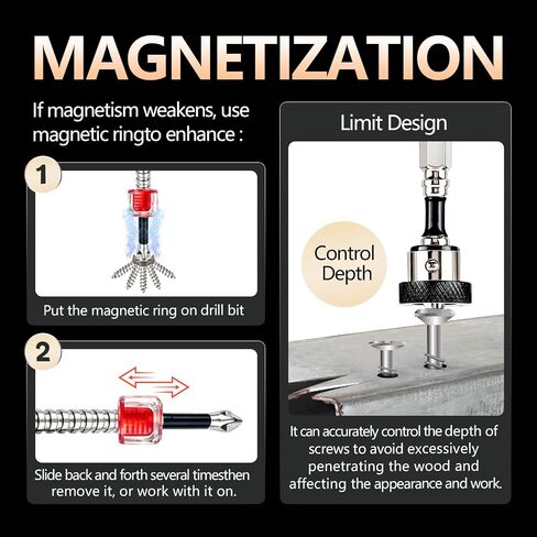 High Magnetic Screwdriver Drill Bit Set-10Pcs Fixion Tools K5 Non-Slip Bit | Magnetic K5 Impact Resistant Bit, Non-Slip 2 Phillips Driver Bits with Adjustable Positioning Bit for Home Improvement in Kuwait