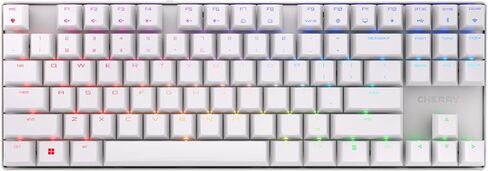 Cherry MX 8.2 TKL Wireless, Tenkeyless Mechanical Gaming Keyboard, Bluetooth, 2.4 GHz & Wired Mode, incl. Metal Case for Safe Transport, MX RED Switches, White in Saudi Arabia