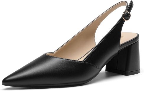 DREAM PAIRS Womens Slingback Chunky Heels for Women Comfortable Pointed Closed Toe Block Heels Wedding Party Women's Pumps Business Casual Work Dress Shoes in Kuwait