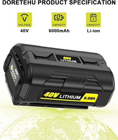 40V 6.0Ah Battery Compatible with 40 Volt Ryobi Battery Op40602 OP4040 OP40404,Compatible with All Ryobi 40V Tools in Kuwait