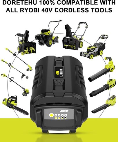 40V 6.0Ah Battery Compatible with 40 Volt Ryobi Battery Op40602 OP4040 OP40404,Compatible with All Ryobi 40V Tools in Kuwait