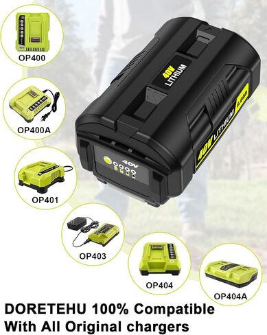 40V 6.0Ah Battery Compatible with 40 Volt Ryobi Battery Op40602 OP4040 OP40404,Compatible with All Ryobi 40V Tools in Kuwait