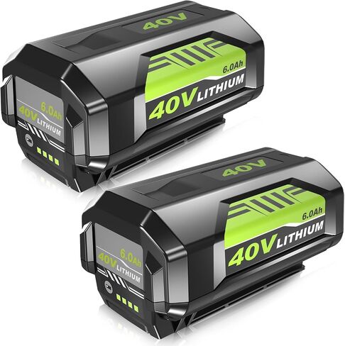 2Pack 6.0Ah 40V Battery Replacement for Ryobi 40V Battery | Compatible with Ryobi 40 Volt Battery Lithium OP4026 OP40261 OP4015 OP4040 OP40201 OP4050A OP4030 OP40401 Power Tools in Saudi Arabia