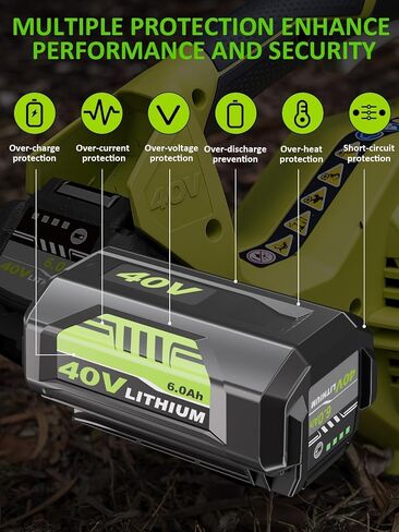 2Pack 6.0Ah 40V Battery Replacement for Ryobi 40V Battery | Compatible with Ryobi 40 Volt Battery Lithium OP4026 OP40261 OP4015 OP4040 OP40201 OP4050A OP4030 OP40401 Power Tools in Saudi Arabia