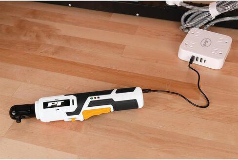 Performance Tool 4V 1/4 Inch Drive Cordless Ratchet - 0-230 RPM, 92 inch/lb Torque, Electric Ratchet, LED Light, USB-C, Electric Wrench, Auto Repair, White/Black in Kuwait