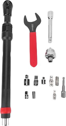 Fafeicy 1/2 Offset Extension Wrench, Impact Ratchet Extender Ratchet Wrench, for Electric Drill with 3/8 1/4 Adapters for Tight Spaces in Kuwait