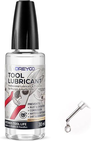 Dreyoo Garden Tool Lubricating Oil, 1 fl oz Pruner Lubricant for Pruning Shears Loppers Hedge Trimmer Blades Mini Chainsaw Chains, Helps Reduce Friction and Rust on Pivot Joints and Moving Parts in Kuwait