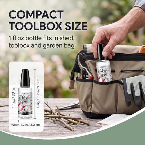 Dreyoo Garden Tool Lubricating Oil, 1 fl oz Pruner Lubricant for Pruning Shears Loppers Hedge Trimmer Blades Mini Chainsaw Chains, Helps Reduce Friction and Rust on Pivot Joints and Moving Parts in Kuwait