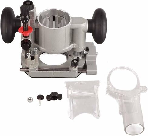Compact Router Plunge Base Kit for Woodworking, Durable Aluminum Alloy Construction, Double Handle Trimming Machine Cover, Transparent Protective Cover, Fine Depth Adjustment with in Kuwait
