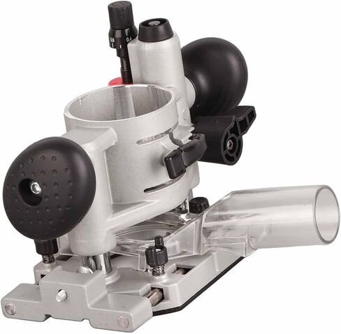 Compact Router Plunge Base Kit for Woodworking, Durable Aluminum Alloy Construction, Double Handle Trimming Machine Cover, Transparent Protective Cover, Fine Depth Adjustment with in Kuwait