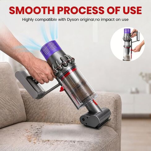Upgraded Dust Bin Replacement Compatible with Dyson V10 SV12 Animal | Absolute, Canister Bin Part No. 969509-01 with 1 HEPA Filter, Vacuum Cyclone Replacement Parts in Kuwait
