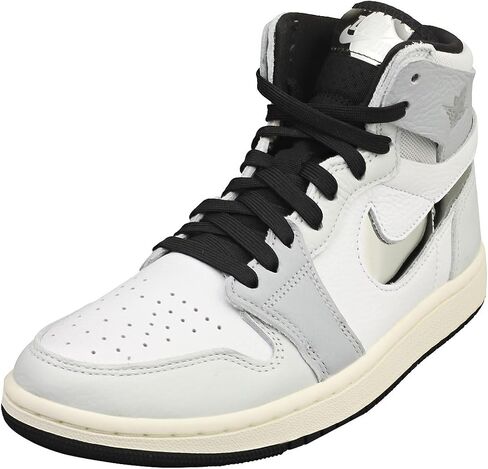 Nike Air Jordan 1 Zm Air Cmft Womens Trainers FJ4652 Sneaker Shoes - White Metallic Silver 100 in Kuwait