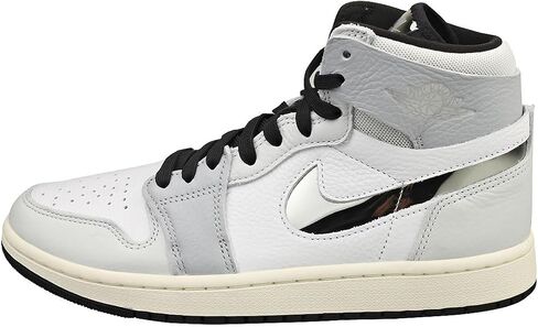 Nike Air Jordan 1 Zm Air Cmft Womens Trainers FJ4652 Sneaker Shoes - White Metallic Silver 100 in Kuwait