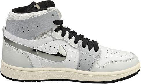 Nike Air Jordan 1 Zm Air Cmft Womens Trainers FJ4652 Sneaker Shoes - White Metallic Silver 100 in Kuwait