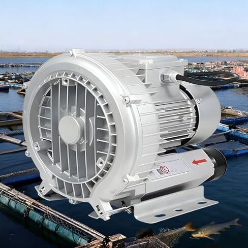 Regenerative Blower High-Pressure Vortex Ring Phase Blower Industrial Vacuum Pump,120W-1500W Regenerative Blower for Aquarium, Hydroponics, Septic Tank Aeration, Ring Blower, 0.16HP-2.04HP, in Kuwait