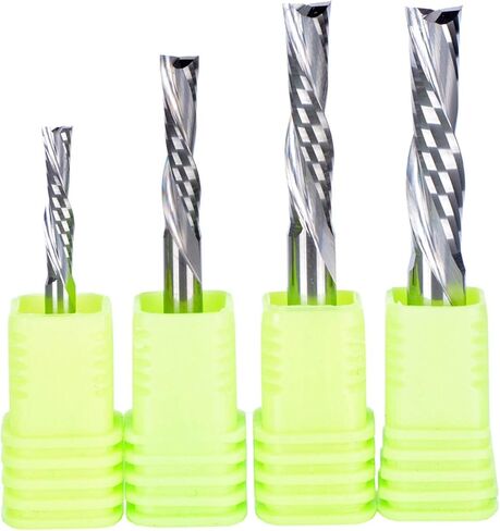 Milling Cutter Bit Rotating Bit 1 3.175/4/5/ 6mm 3A TOP High- quality Left- handed 2 Spiral Flute Bits, Down Cut Carbide End Mill, Left- hand Spiral Milling Cutter (Dimensions : 6x25) in Kuwait