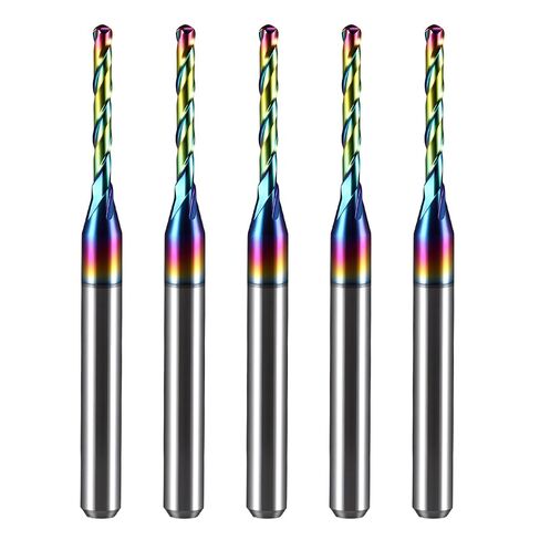 Shop 5PCS 1/16 Ball Nose CNC Router Bits 1/8 Inch Shank,Carbide Ballnose End Mill with DLC Coating,2 Flute End Milling Cutter Engraving Carving Tool for MDF Wood PVC,1/2" CL,1-1/2" OVL in Kuwait