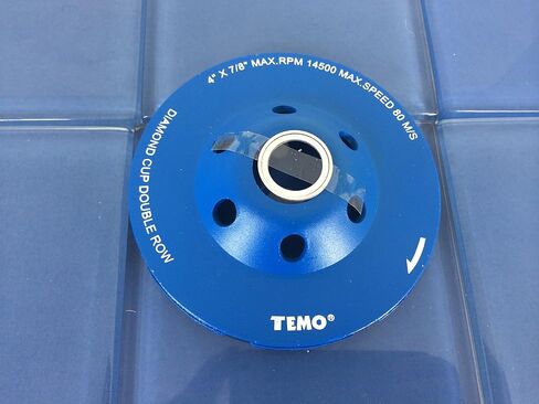 TEMO 4 Inch Professional Diamond Two Row Segment Grinding Wheel Disc for Marble Tile Concrete and Rock in Kuwait