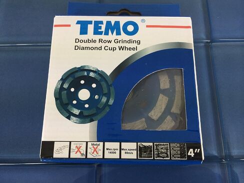 TEMO 4 Inch Professional Diamond Two Row Segment Grinding Wheel Disc for Marble Tile Concrete and Rock in Kuwait